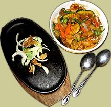 Garlic Prawns Sizzling Platter